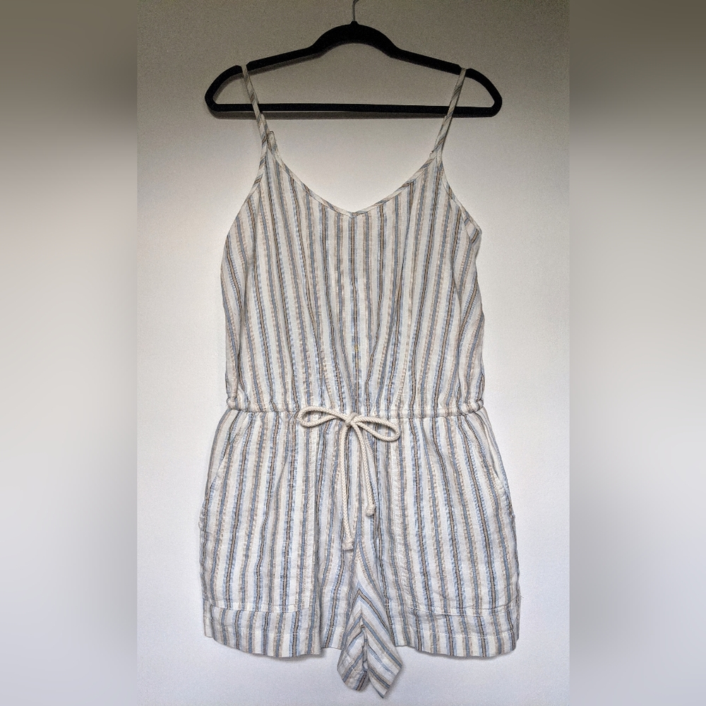 Lou & Grey Striped Jumpsuit in Blue and White